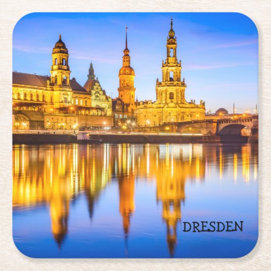 Custom Square Untersetzer Dresden (Vorderseite)