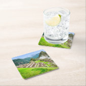 Custom Square Untersetzer Machu Picchu (Vor Ort)