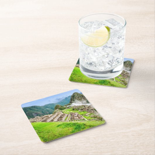 Custom Square Untersetzer Machu Picchu (Vor Ort)