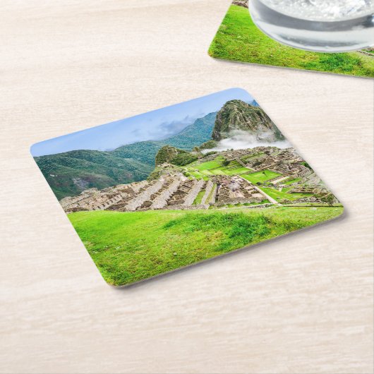 Custom Square Untersetzer Machu Picchu (angewinkelt)