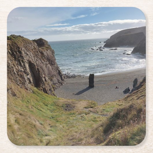 Custom Square Untersetzer Tra Na Bo Beach (Vorderseite)