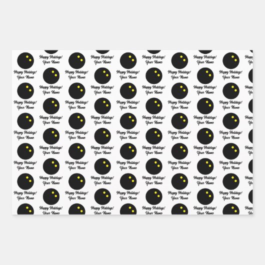 Custom Squash Kugel Weihnachtsverpackung Papierblä Geschenkpapier Set (Vorderseite)