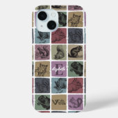 Custom Squirrel Name Initial Retro Personal Gift Case-Mate iPhone Hülle (Rückseite)