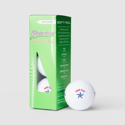Custom Srixon Soft Feel Golfball mit Ihrem Namen (Verpackung)