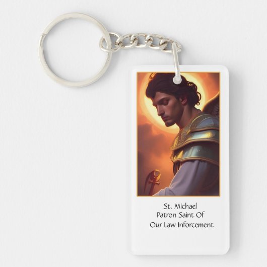 Custom St. Michael Law Enforcement Gebet Schlüsselanhänger (Vorderseite)