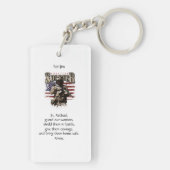 Custom St. Michael Military Gebet Schlüsselanhänger (Rückseite)