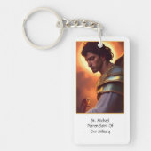 Custom St. Michael Military Gebet Schlüsselanhänger (Vorderseite)