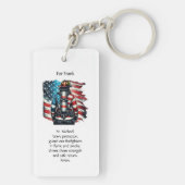 Custom St. Michael Protector der Firemen Gebet Schlüsselanhänger (Rückseite)