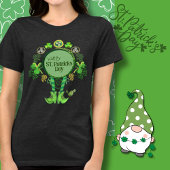 Custom St. Patrick's Day Bird Kleeblatt Black Tri-Blend Shirt