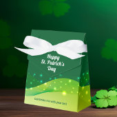 Custom St. Patrick's Day Chic Green Sparkle Party Geschenkschachtel