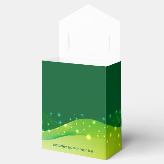 Custom St. Patrick's Day Chic Green Sparkle Party Geschenkschachtel (Geöffnet)