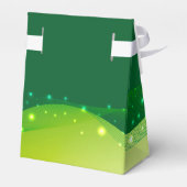 Custom St. Patrick's Day Chic Green Sparkle Party Geschenkschachtel (Rückseite)