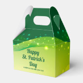 Custom St. Patrick's Day Cool Green Sparkle Party Geschenkschachtel (Vorderseite)
