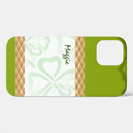 Custom St Patrick's Day Design iPhone Case (Rückseite (Horizontal))