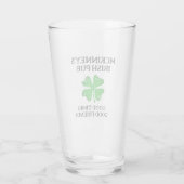 Custom St Patrick's Day Irish Pub Bierbrille Glas (Rückseite)