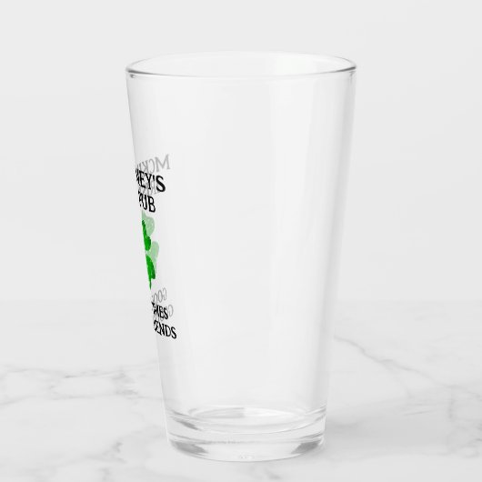 Custom St Patrick's Day Irish Pub Bierbrille Glas (Links)