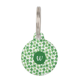 Custom St Patrick's Day Kleeblatt Green Clover Haustiermarke