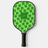 Custom St Patrick's Day Kleeblatt Green Clover Pickleball Schläger (Rückseite)
