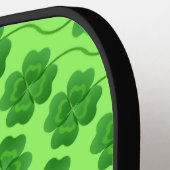 Custom St Patrick's Day Kleeblatt Green Clover Pickleball Schläger (Linke Seite)