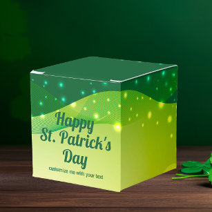 Custom St. Patrick's Day Niedlich Green Sparkle Pa Geschenkschachtel