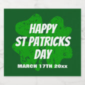 Custom St Patricks Day Party Flaschenmarken Bierflaschenetikett (Einzelnes Label)