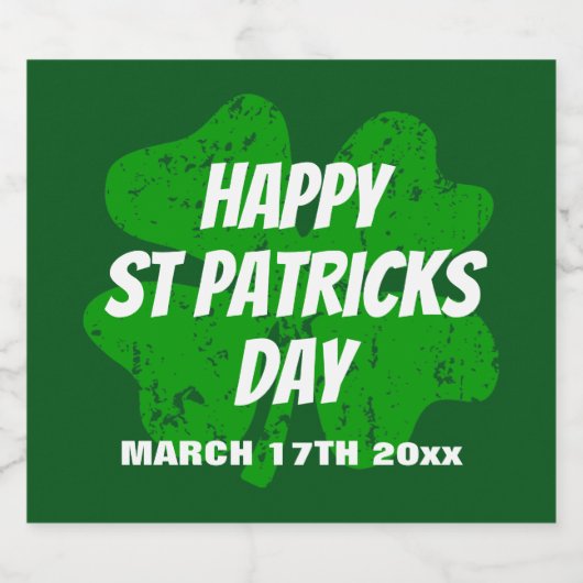 Custom St Patricks Day Party Flaschenmarken Bierflaschenetikett (Einzelnes Label)