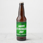 Custom St Patricks Day Party Flaschenmarken Bierflaschenetikett (Vorderseite)