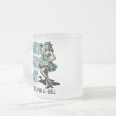 Custom St Patrick's Day Pinup Girl mit Kleeblatt Mattglastasse (Vorderseite Links)