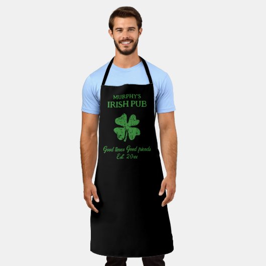 Custom St Patrick's Day Schürze mit glücklichem Kl (Getragen)