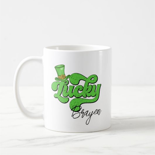 Custom St. Patrick's Day Tasse - Irish Coffee Cup (Links)