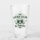 Custom St. Patrick's Day "The Lucky Club" Logo Glas (Rückseite)