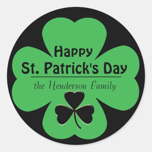 Custom St. Patrick's Day Umschlag Aufkleber (Vorderseite)