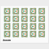 Custom St Patricks Day Zuhause made Bacon Cabbage Quadratischer Aufkleber (Blatt)