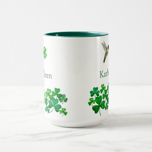 Custom St. Patrick's Hummingbird Tasse (Zentrum)