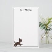 Custom Staffy Lab Mix Cute Dog Art Briefpapier (Stehend Vorderseite)