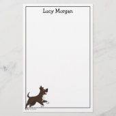 Custom Staffy Lab Mix Cute Dog Art Briefpapier (Vorderseite)