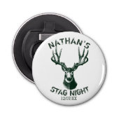 Custom Stag Night Antlers Keepake Flaschenöffner (Vorderseite)