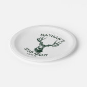 Custom Stag Night Antlers Pappteller (Schrägansicht)