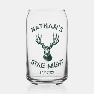 Custom Stag Night Antlers Personalisiert Dosenglas