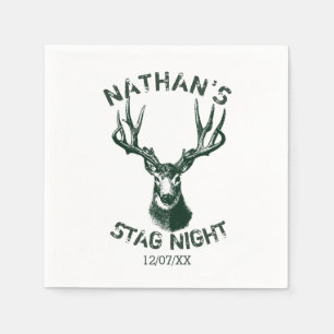 Custom Stag Night Antlers Serviette