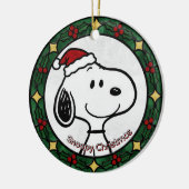 Custom Stained glass effect DOG'S name Christmas  Keramik Ornament (Links)