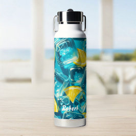 Custom Stainless Steel Water Bottle Ice Lemon  Trinkflasche