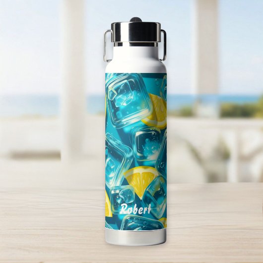 Custom Stainless Steel Water Bottle Ice Lemon  Trinkflasche
