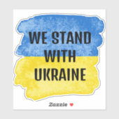 Custom STAND with UKRAINE Peace Support Car Flag Aufkleber (Blatt)