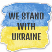 Custom STAND with UKRAINE Peace Support Car Flag Aufkleber (Vorderseite)