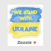 Custom STAND with UKRAINE Peace Support Car Flag Aufkleber (Blatt)