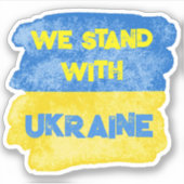 Custom STAND with UKRAINE Peace Support Car Flag Aufkleber (Vorderseite)
