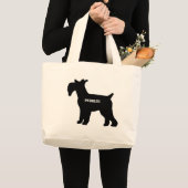 CUSTOM Standard Schnauzer Dog Silhouette Jumbo Stoffbeutel (Vorderseite (Produkt))