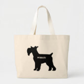 CUSTOM Standard Schnauzer Dog Silhouette Jumbo Stoffbeutel (Vorne)