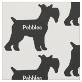 Custom Standard Schnauzer Dog Silhouette Stoff (Nahaufnahme)